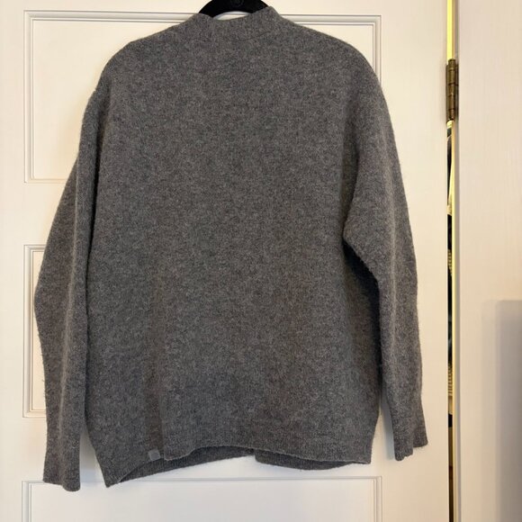 Lululemon Alpaca Wool-Blend Cardigan Sweater in Heathered Asphalt Grey - Picture 3 of 4